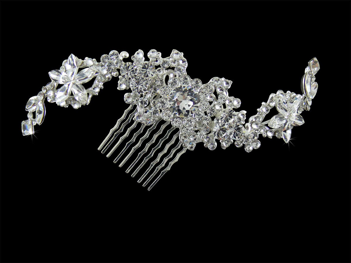 Cora Sweeping Crystal Hair Comb Headpiece from Vinka Design Wedding Accessories