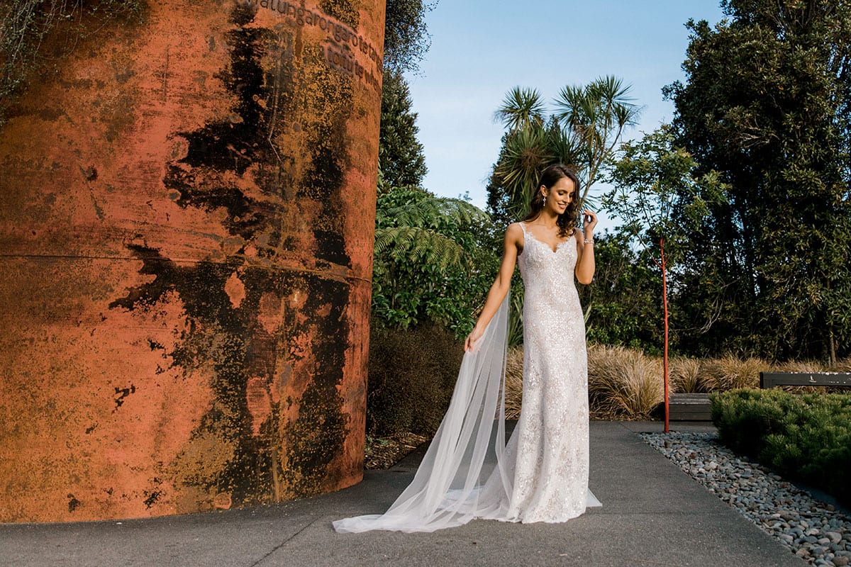 Arabella | Vinka Design | Beaded Lace Wedding Gown with Cape