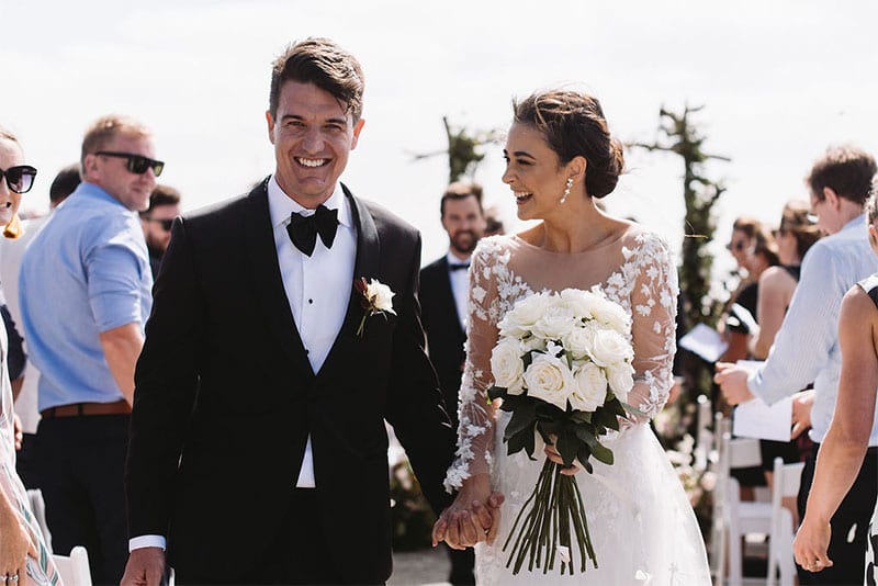 Testimonials | Vinka Design | Real Bridal Reviews from Our Clients | Mariska and Tim at wedding ceremony