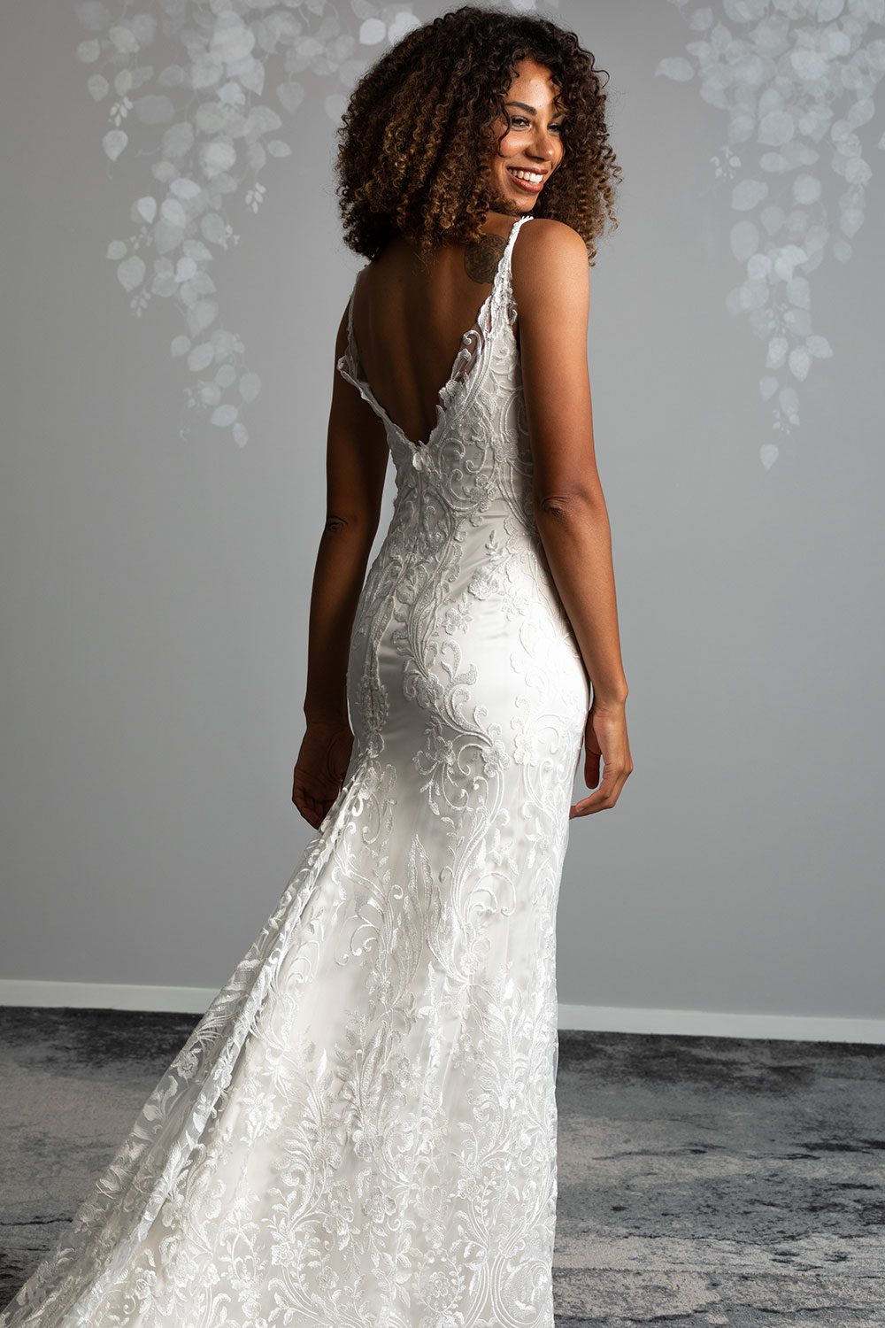 Stunning Fitted Lace Wedding Gown