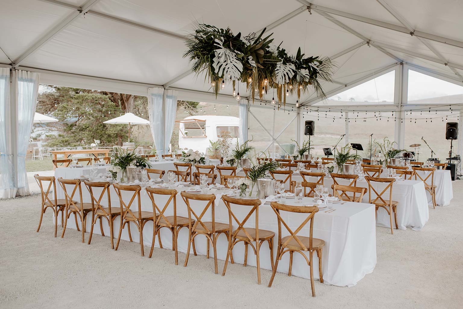 Vinka Design Features Real Weddings - wedding reception tables set up