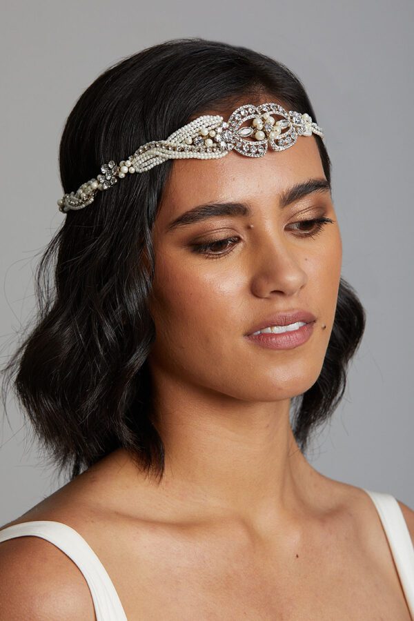 Vinka Design Bridal Accessories - Bridal headpiece - Adele - custom made headpiece available from Vinka Design Auckland bridal store.