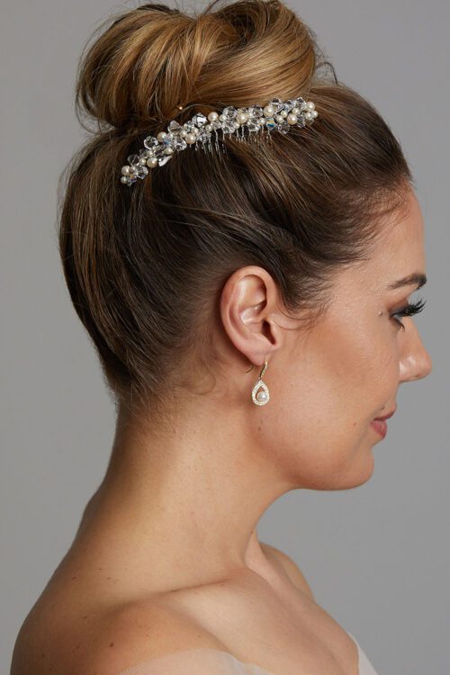 Vinka Design Bridal Accessories - Bridal headpiece - Celine - custom made headpiece available from Vinka Design Auckland bridal store.