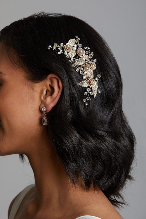 Vinka Design Bridal Accessories - Bridal headpiece - Clarissa - custom made headpiece available from Vinka Design Auckland bridal store.