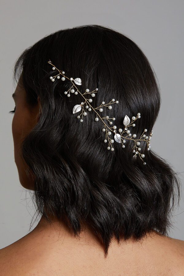 Vinka Design Bridal Accessories - Bridal headpiece - Magnolia Gold - custom made headpiece available from Vinka Design Auckland bridal store.