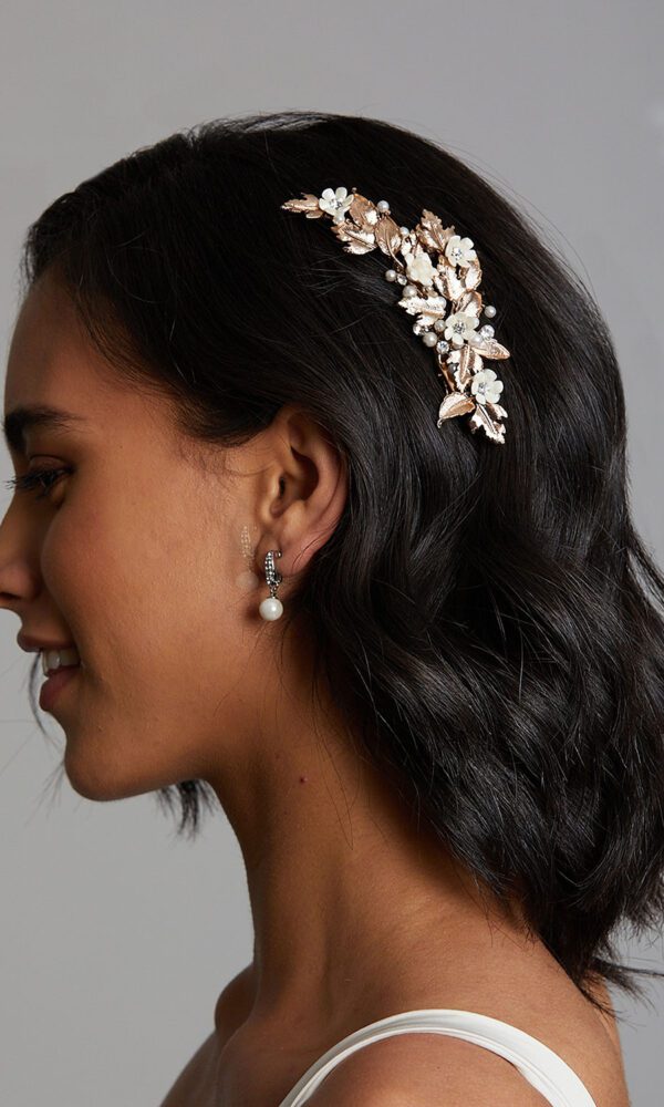 Vinka Design Bridal Accessories - Bridal headpiece - Piper - custom made headpiece available from Vinka Design Auckland bridal store.